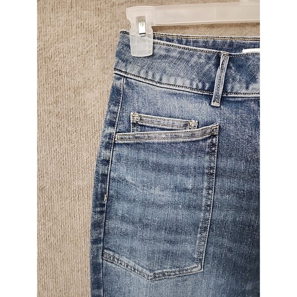 Sonoma Utility Jeans Womens 6 Blue Medium Wash Patch Pockets Stretch NEW - Picture 3 of 10